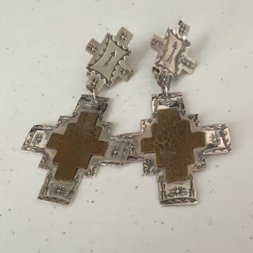 Navajo Td Sterling Silver Earrings